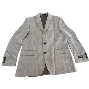 Ralph Lauren Men's Glen Plaid Blazer Black 40R‎ Two-Button Formal